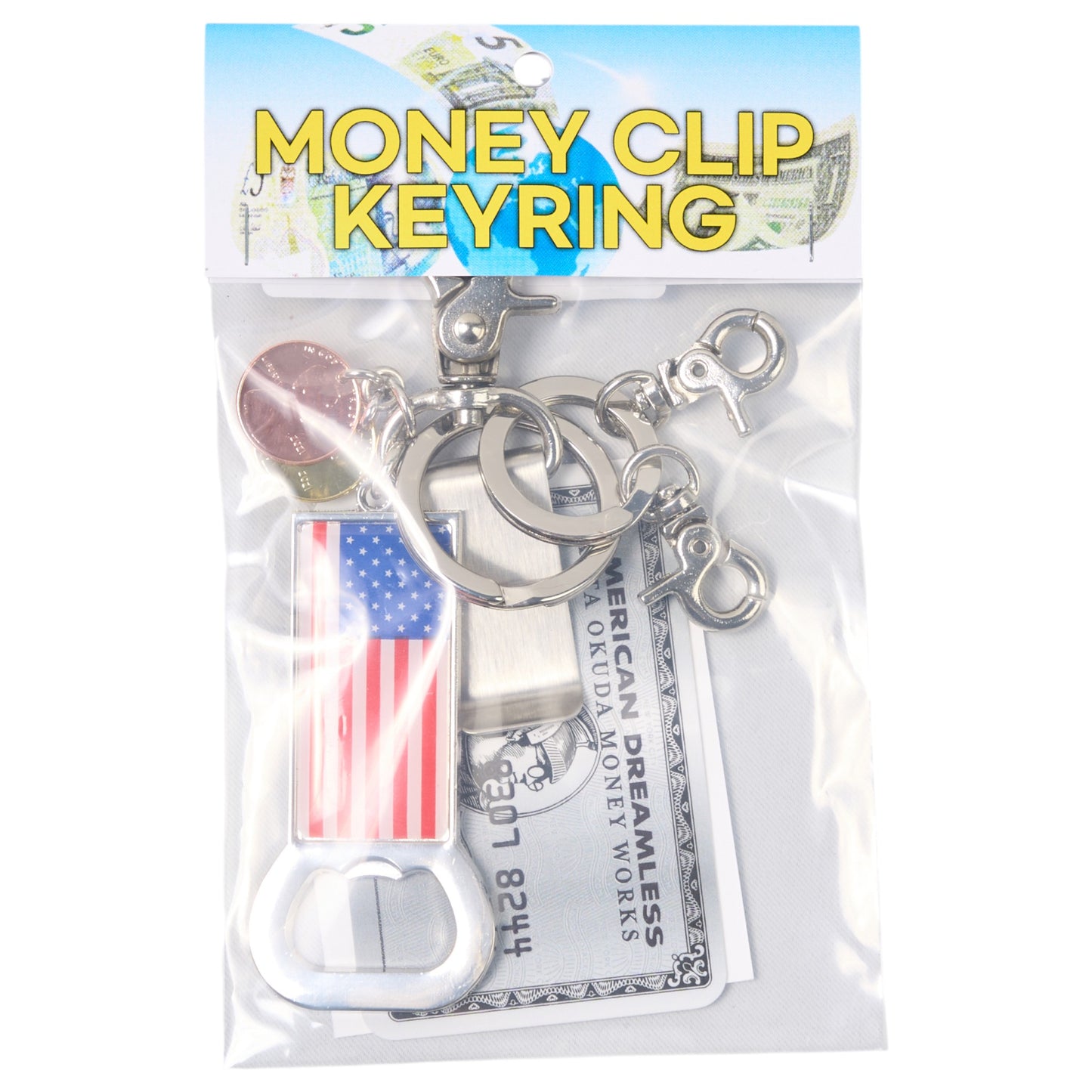 MONEY CLIP KEYRING / MULTI