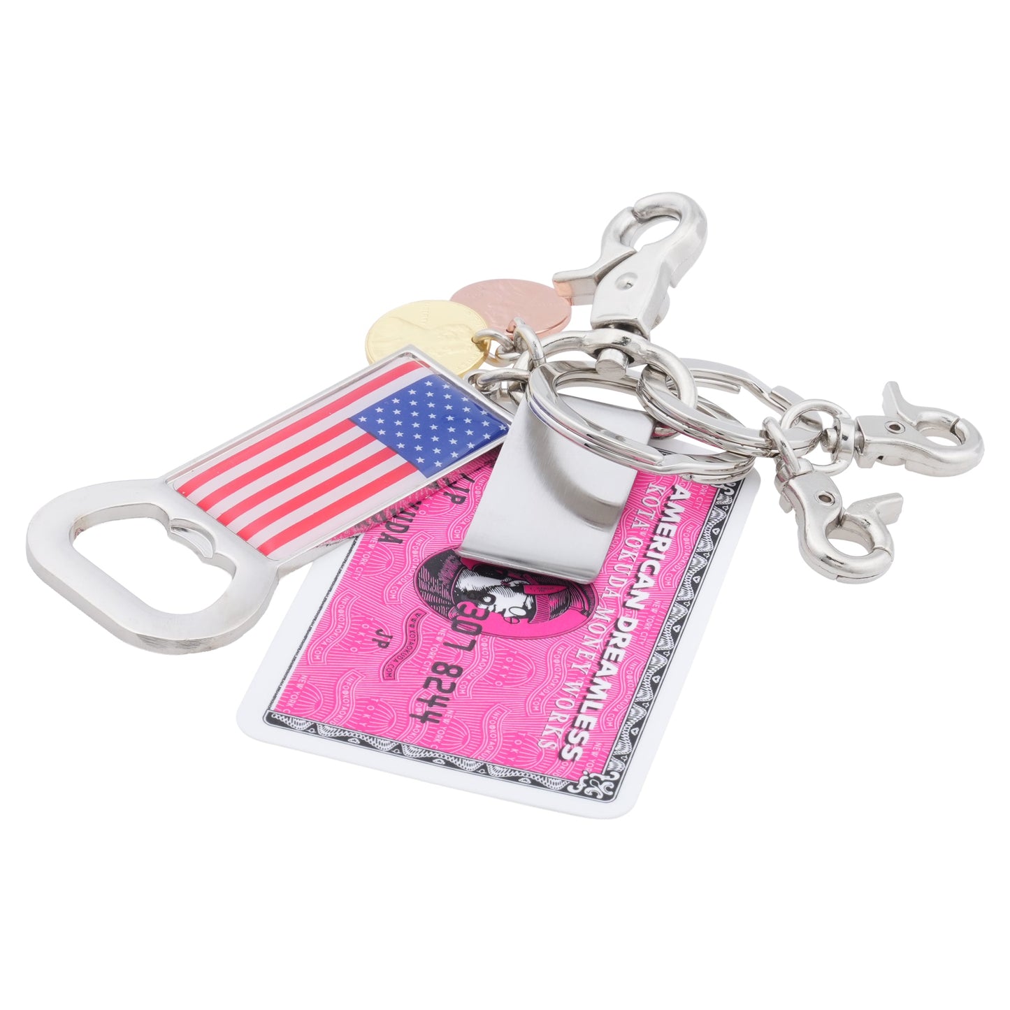MONEY CLIP KEYRING / MULTI