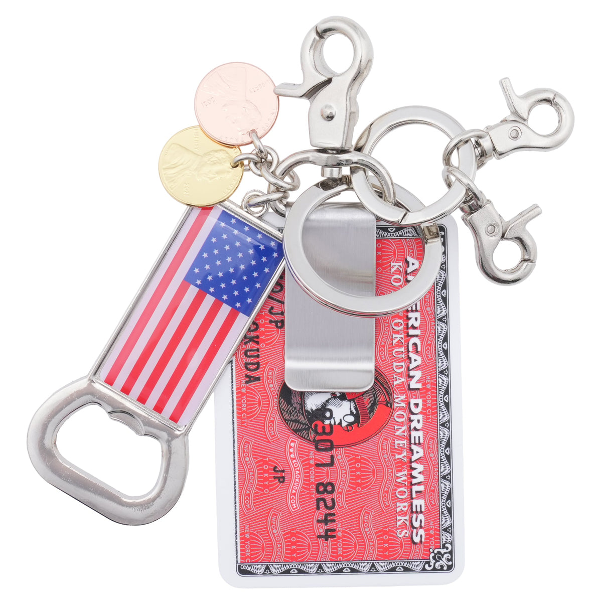 MONEY CLIP KEYRING / MULTI