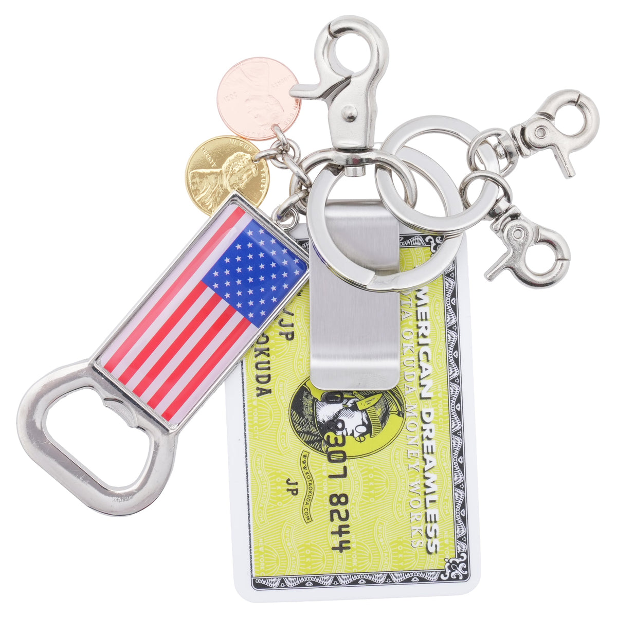 MONEY CLIP KEYRING / MULTI