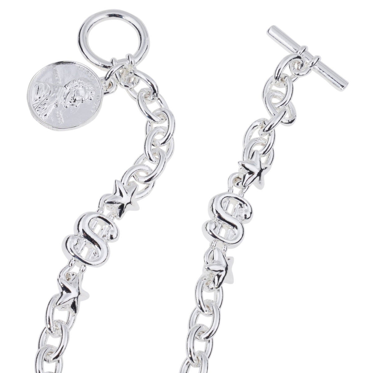 LAYERED NECKLACE / SILVER