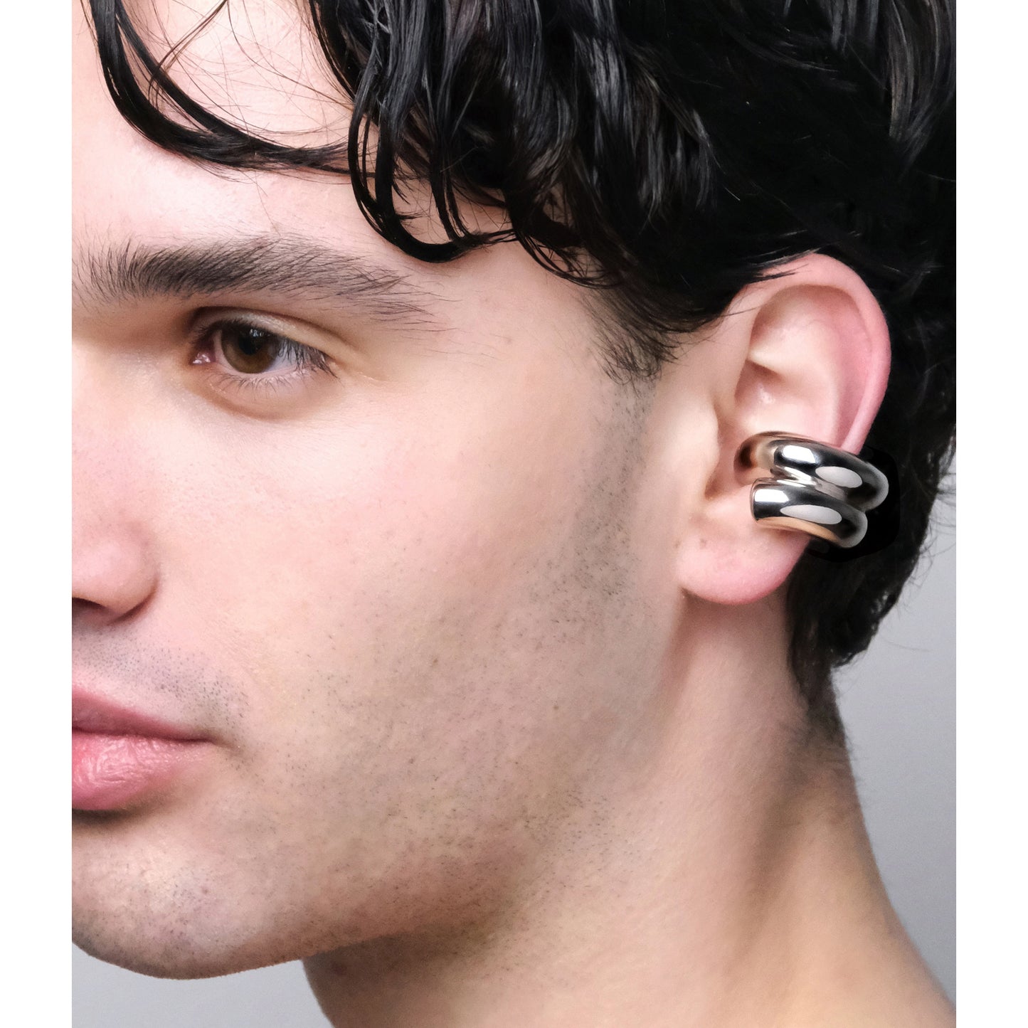SPIRAL EAR CUFF / SILVER