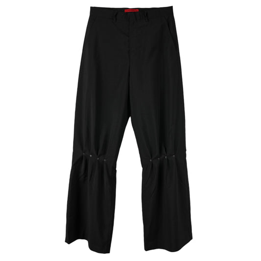 RIVET WOOL PANTS / BLACK