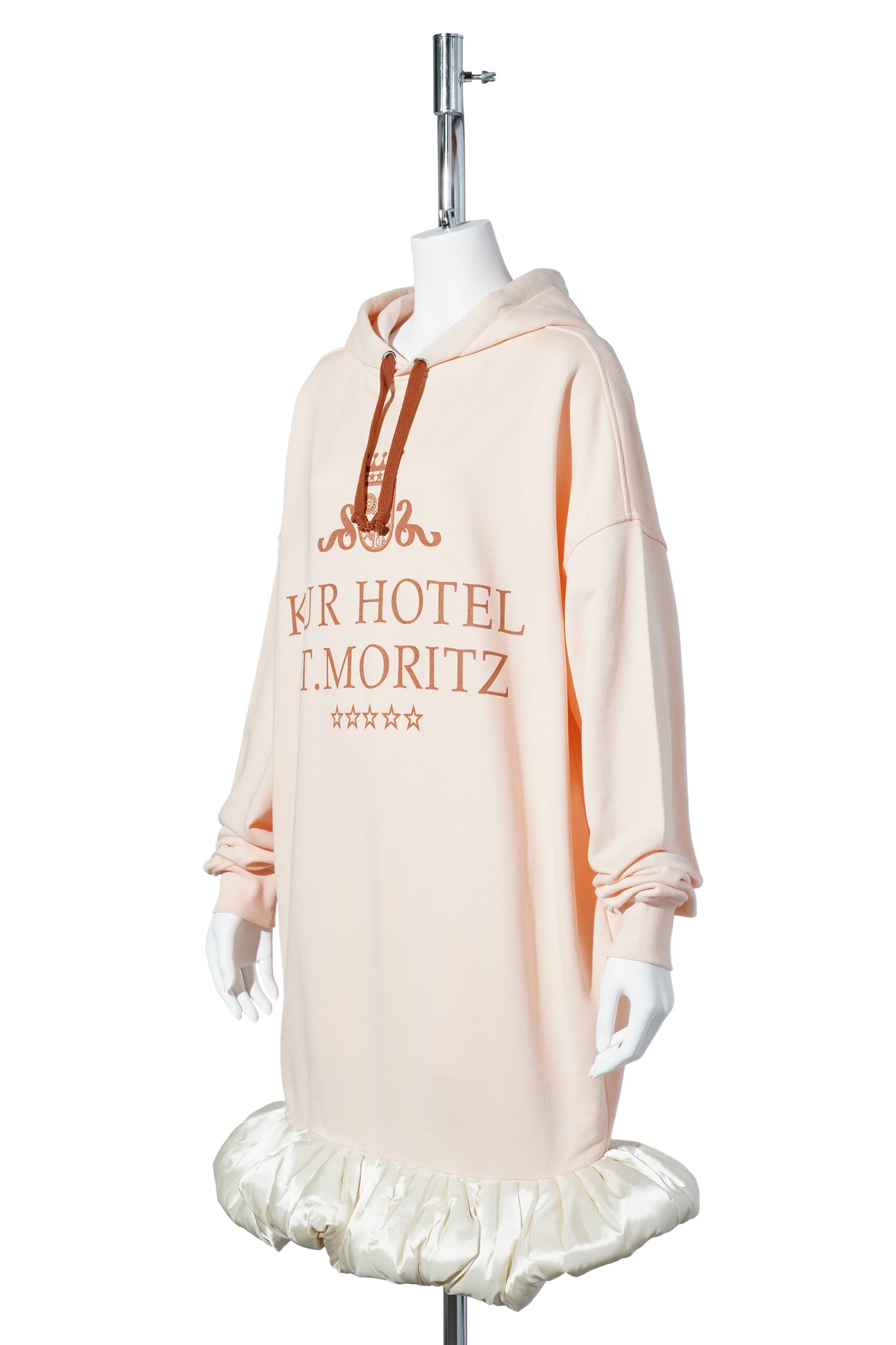 KUR HOTEL ST. MORITZ HOODIE DRESS / PEACH