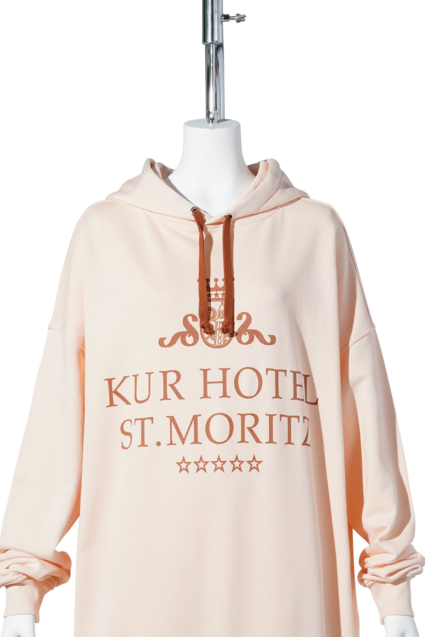 KUR HOTEL ST. MORITZ HOODIE DRESS / PEACH