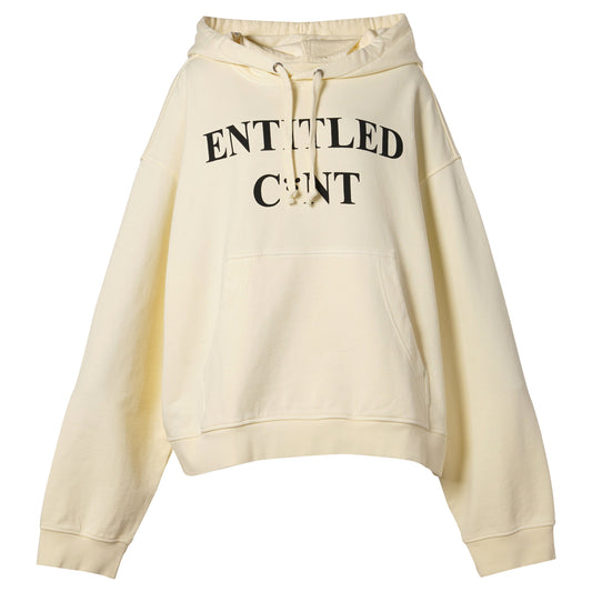 ENTITLED C*NT HOODIE / BONE