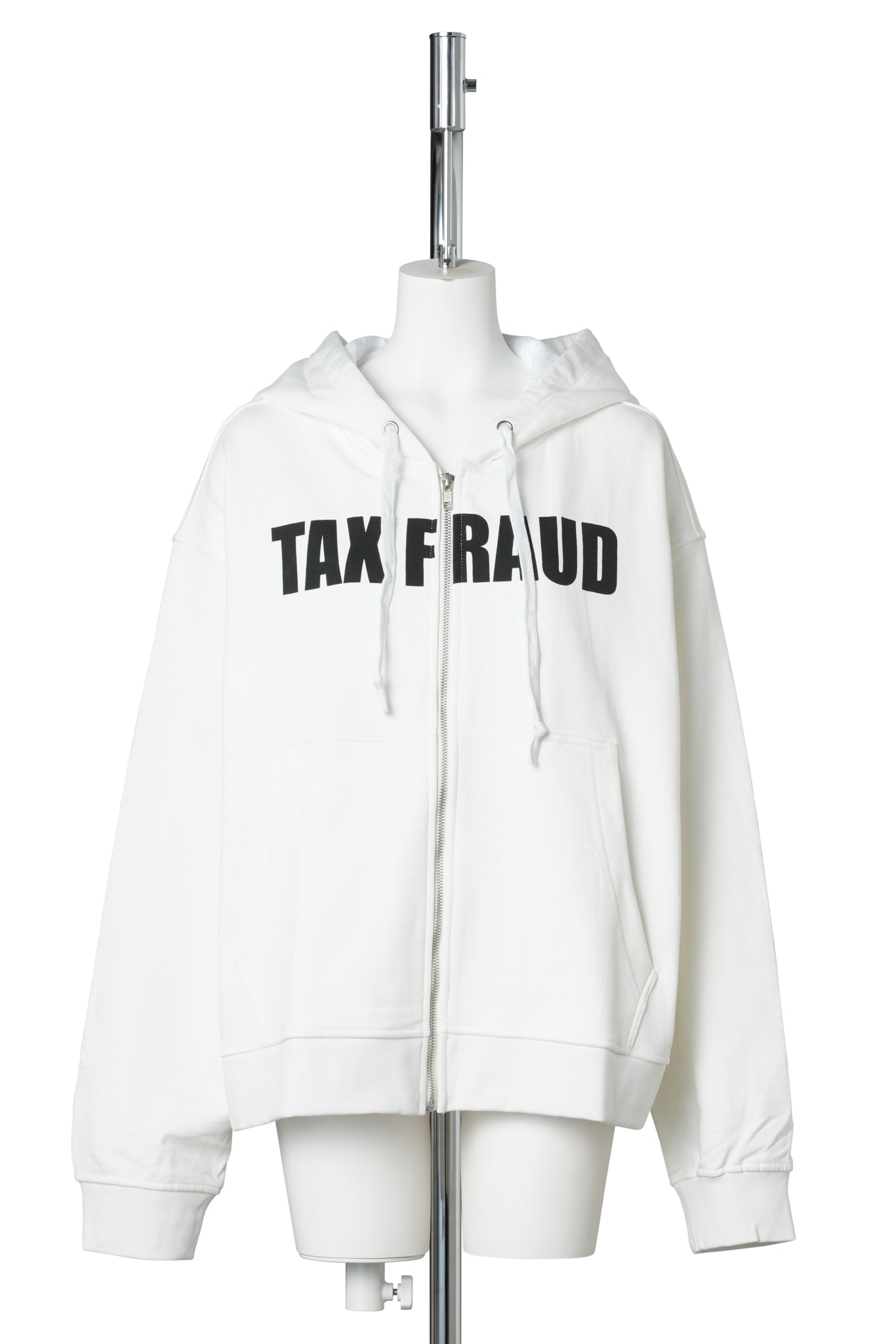 TAX FRAUD HOODIE / WHITE