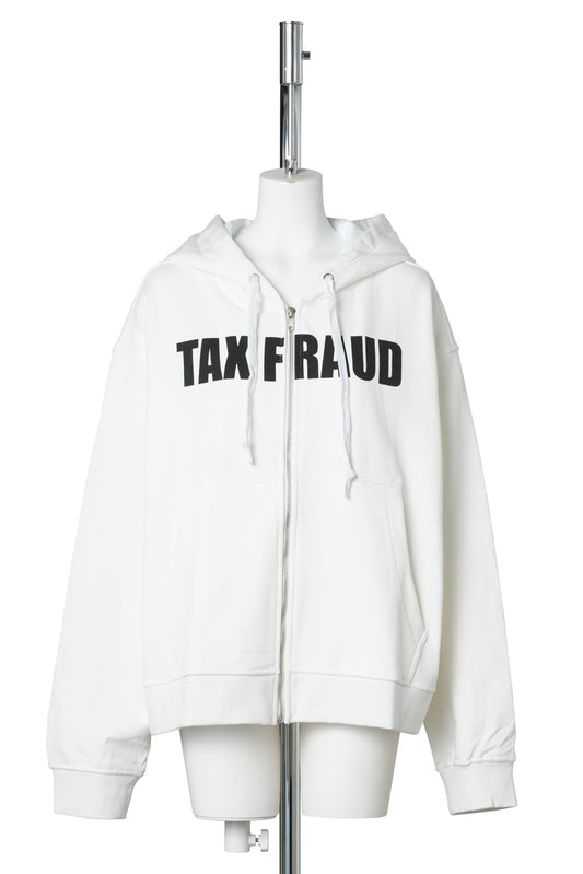 TAX FRAUD HOODIE / WHITE