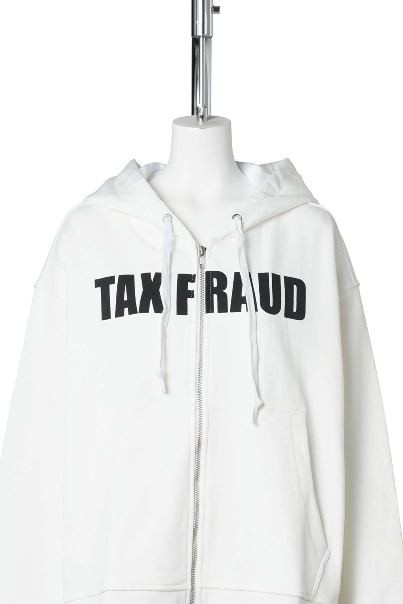 TAX FRAUD HOODIE / WHITE