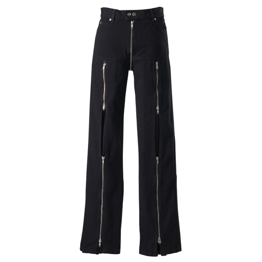 ZIPPED RIOT 5-POCKET / BLACK RINSE