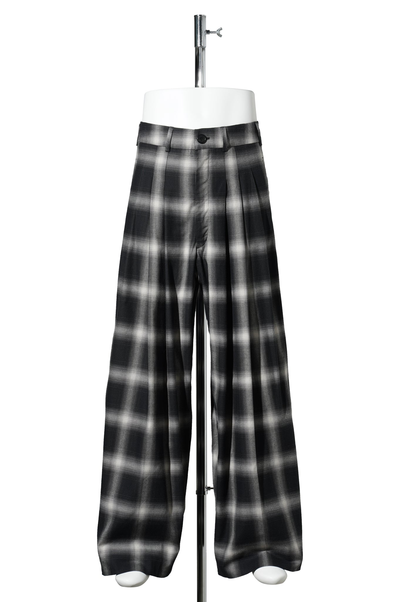 TRIPLE PLEAT TROUSERS / OMBRE CHECK