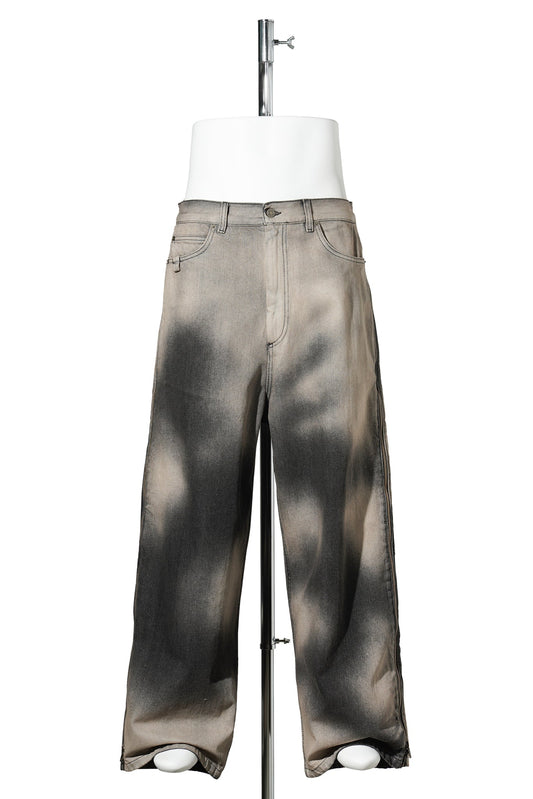 SIDE ZIP JEANS / DEEP STAIN