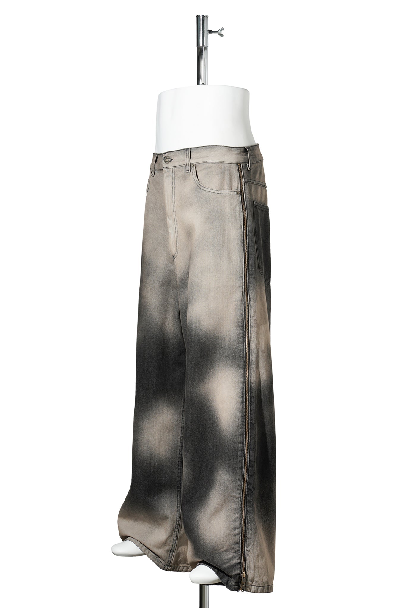 SIDE ZIP JEANS / DEEP STAIN
