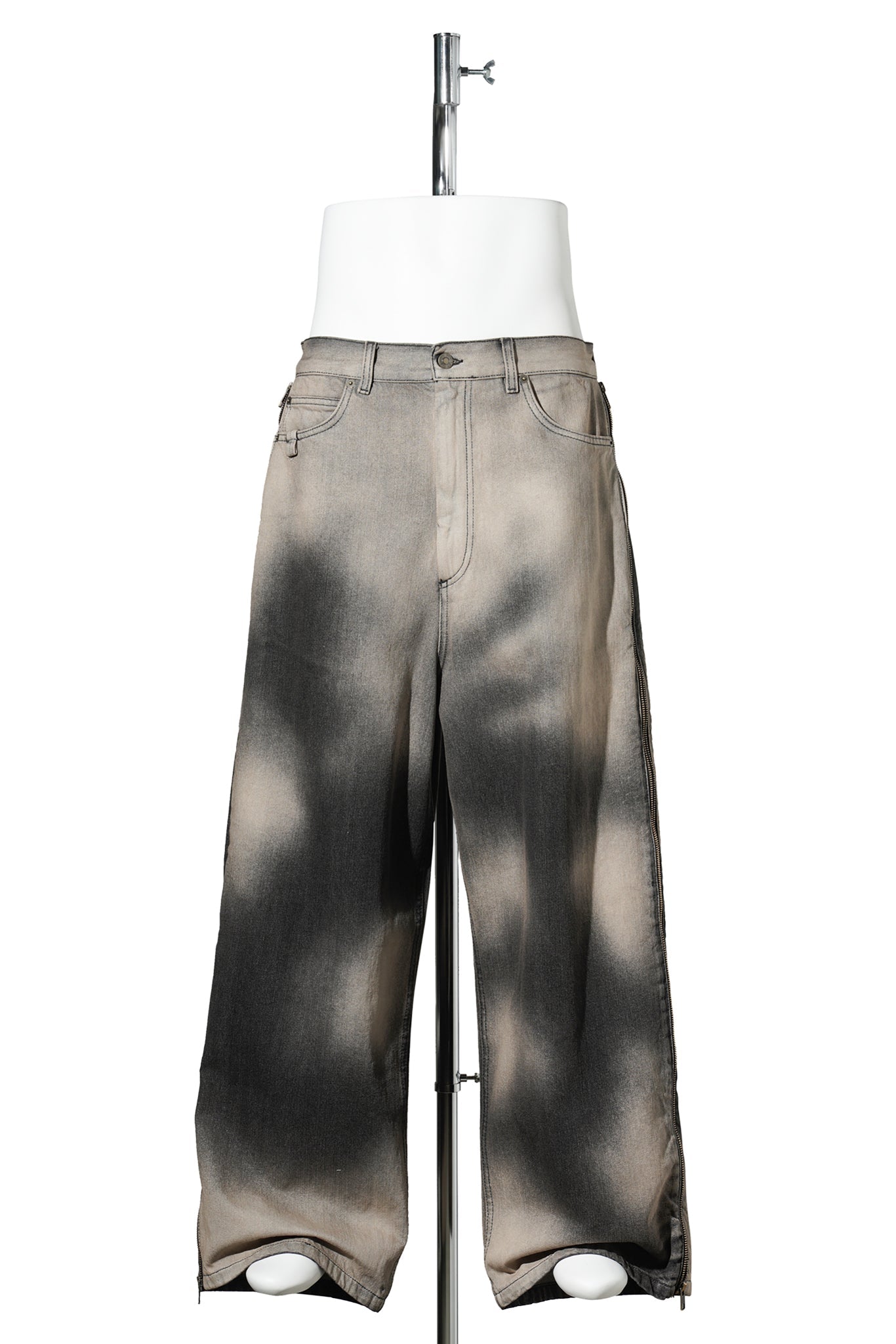 SIDE ZIP JEANS / DEEP STAIN