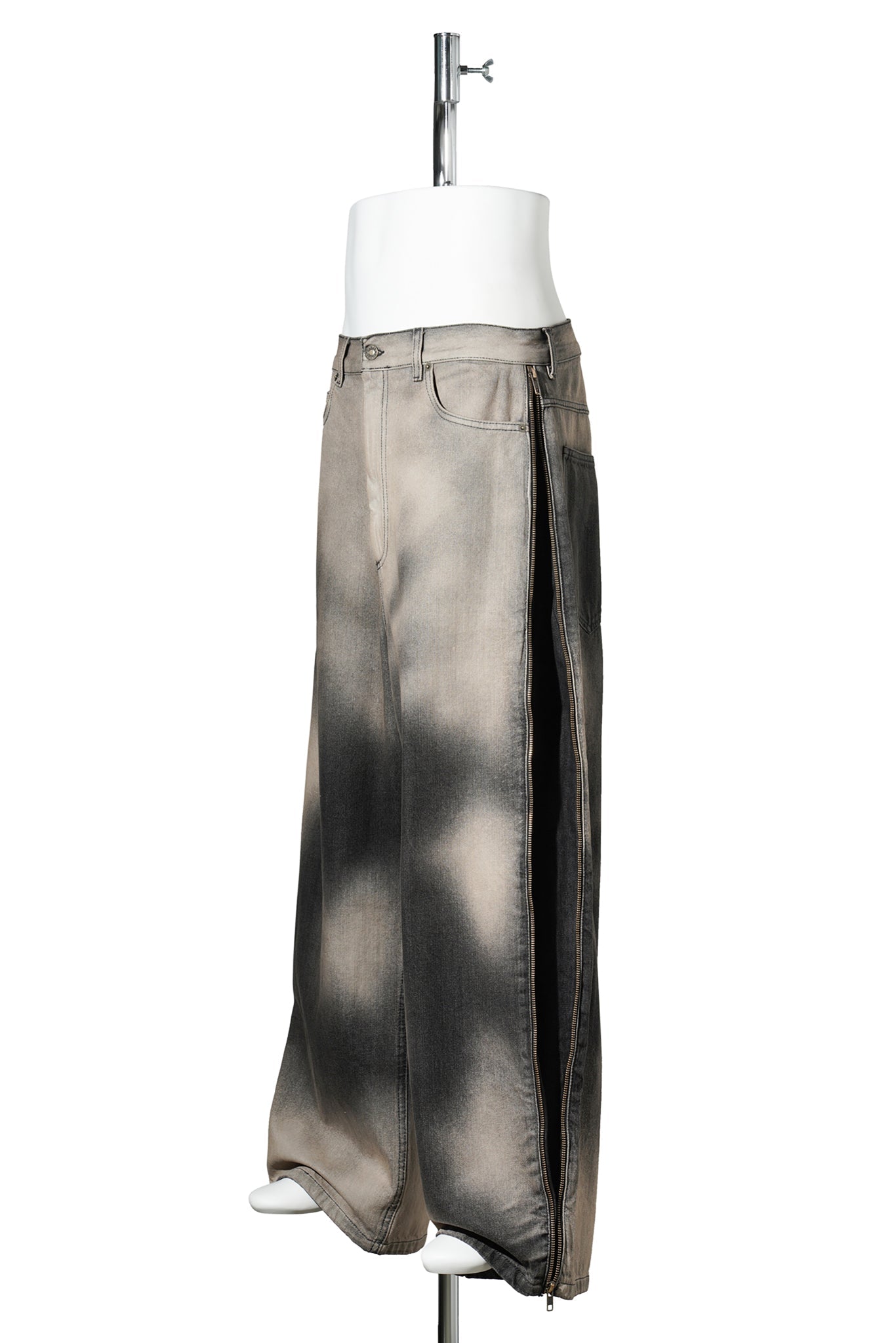 SIDE ZIP JEANS / DEEP STAIN