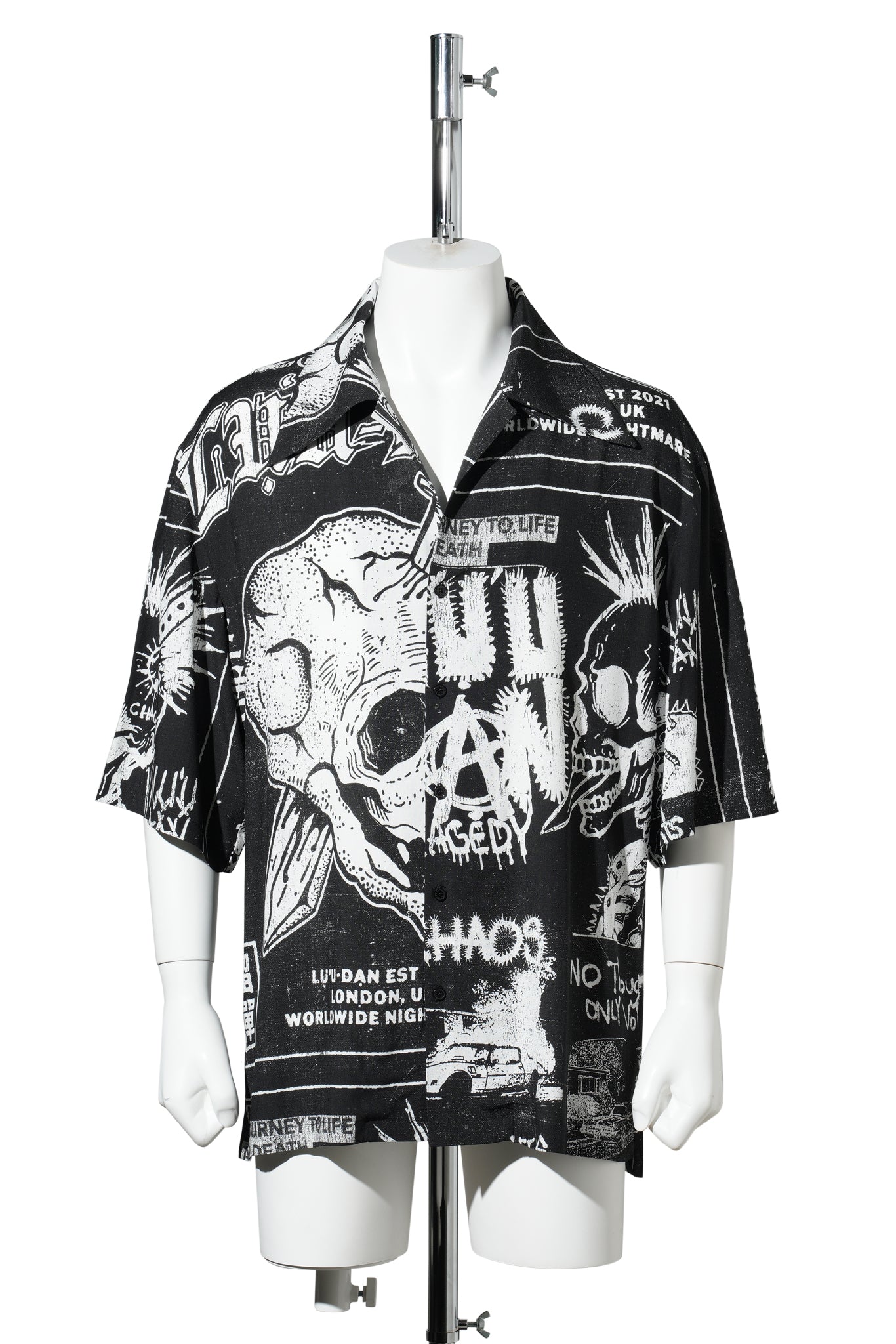 SHORT SLEEVE SHIRT / PUNK FLYER (WHITE)