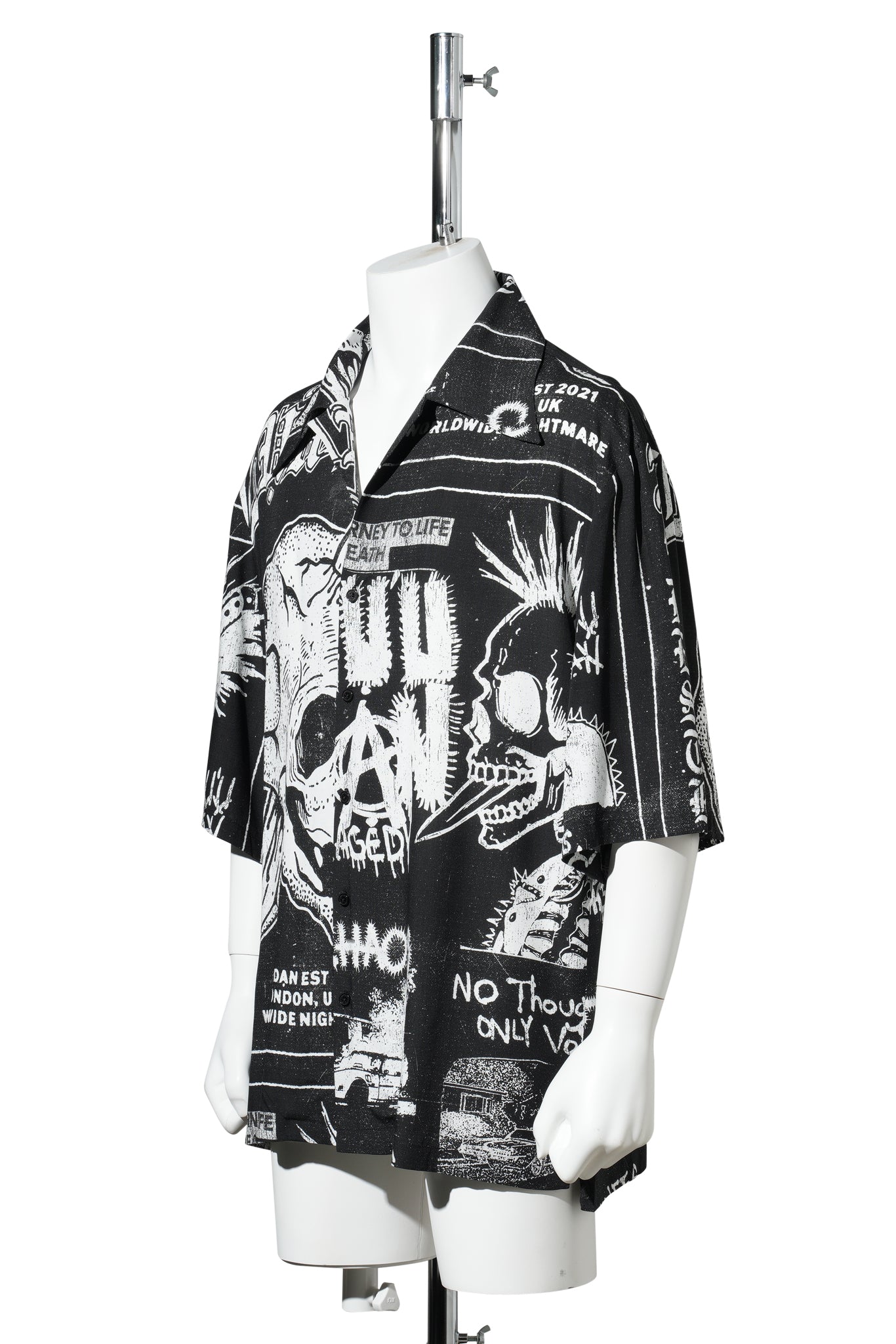 SHORT SLEEVE SHIRT / PUNK FLYER (WHITE)