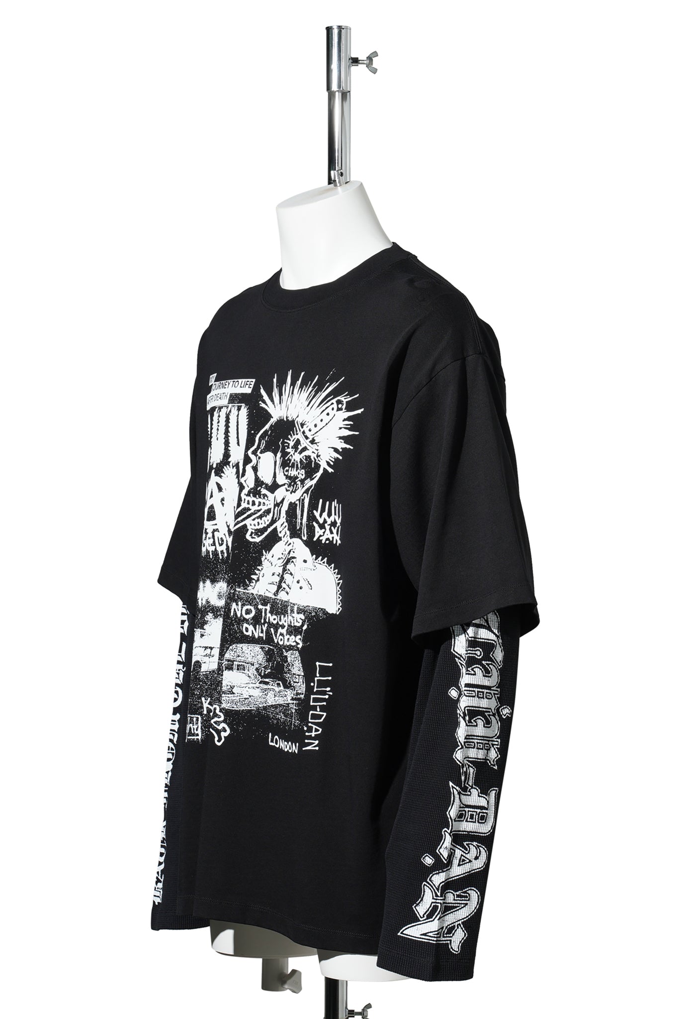 DOUBLE DECK TEE / BLACK/PUNK FLYER
