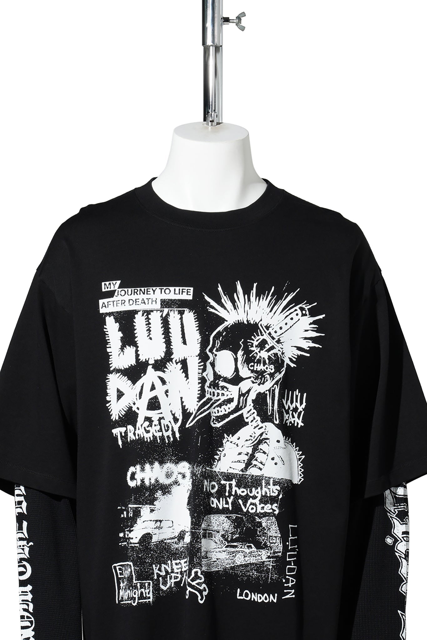 DOUBLE DECK TEE / BLACK/PUNK FLYER