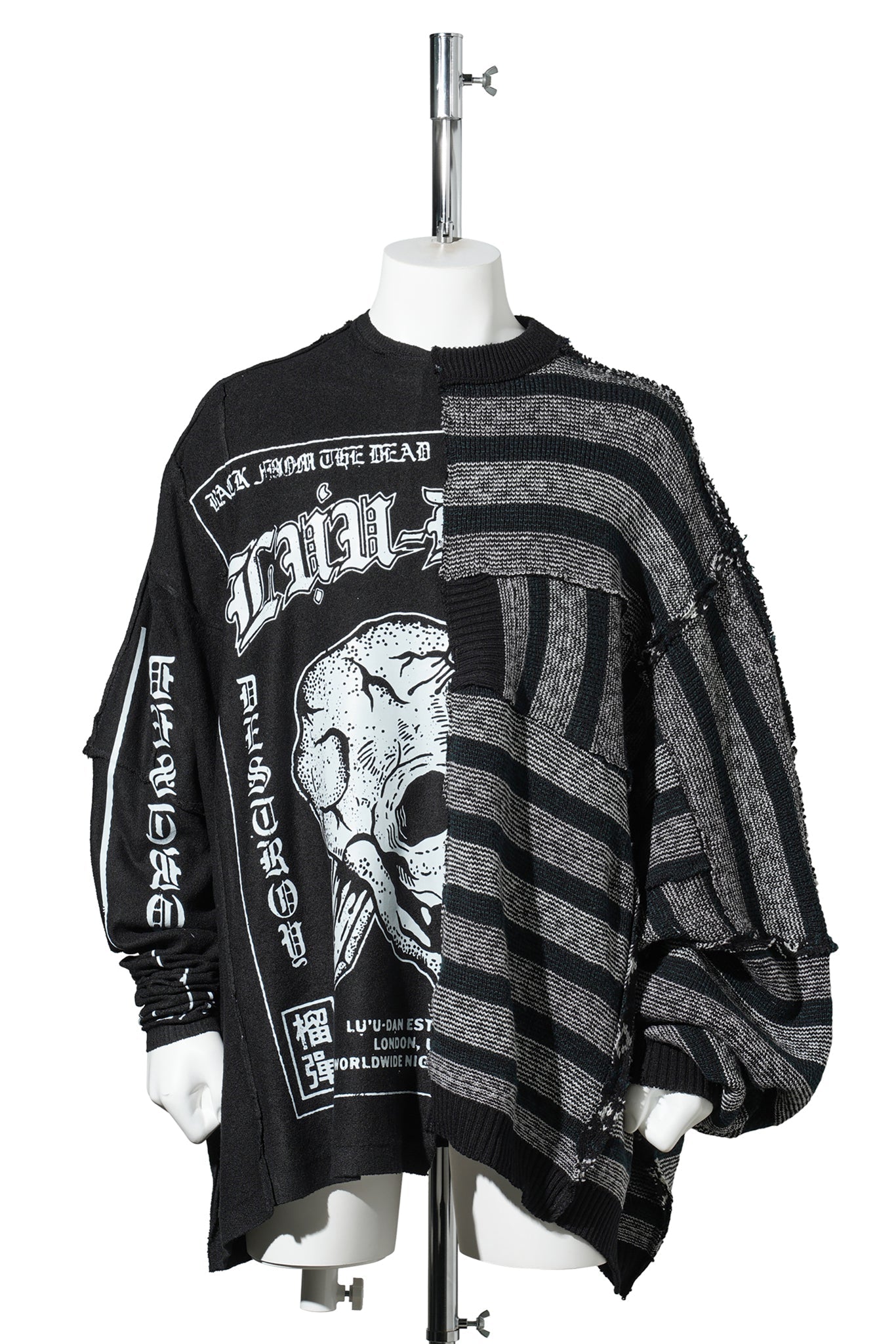 DOWN CYCLED SWEATER / BLACK
