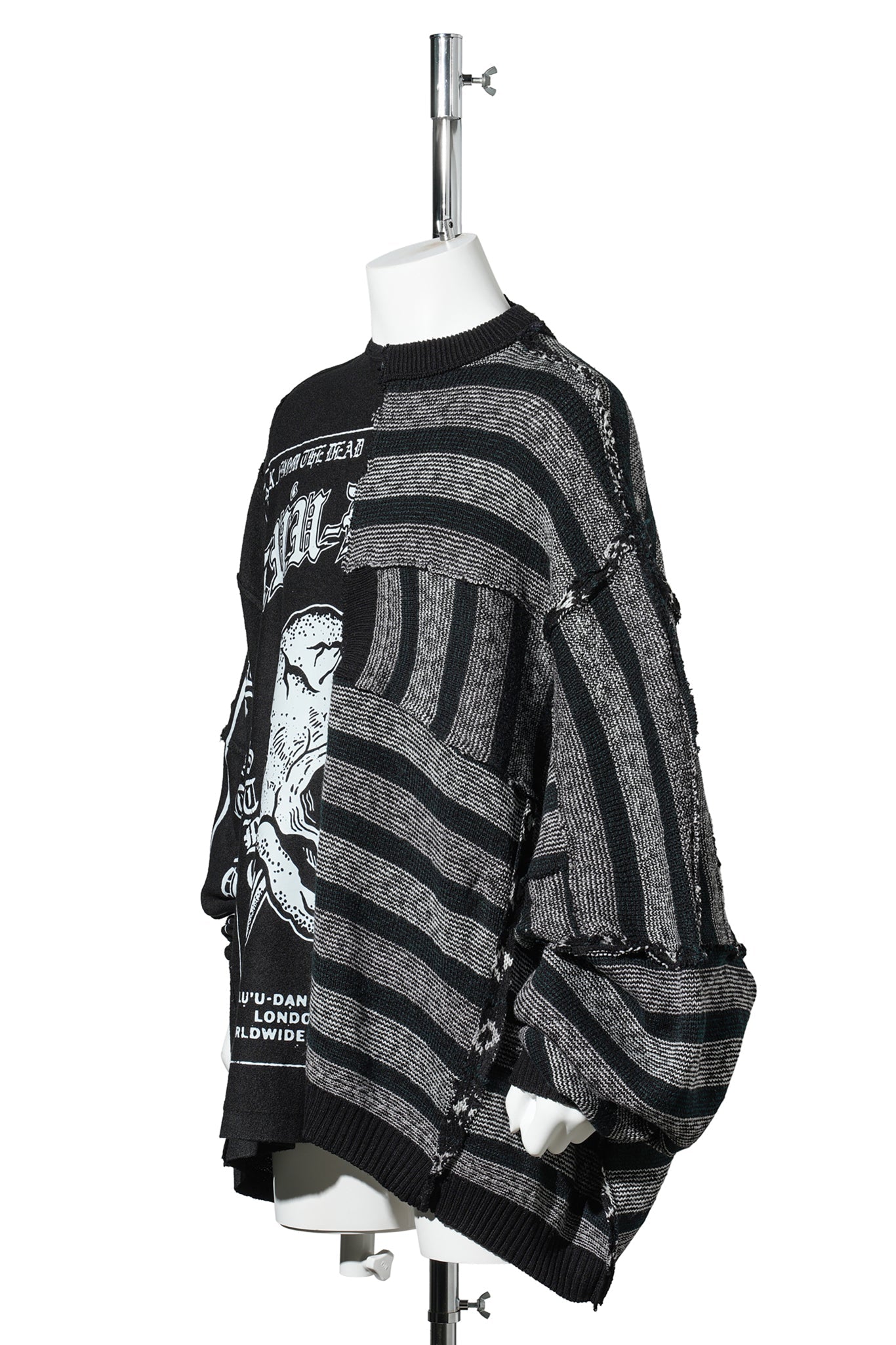 DOWN CYCLED SWEATER / BLACK
