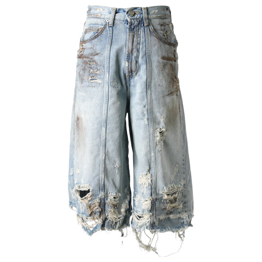 LDJ RIPPED SHORTS / BLUE