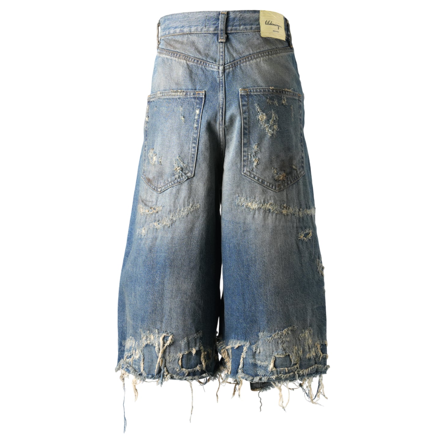 LDJ RIPPED SHORTS / BLUE