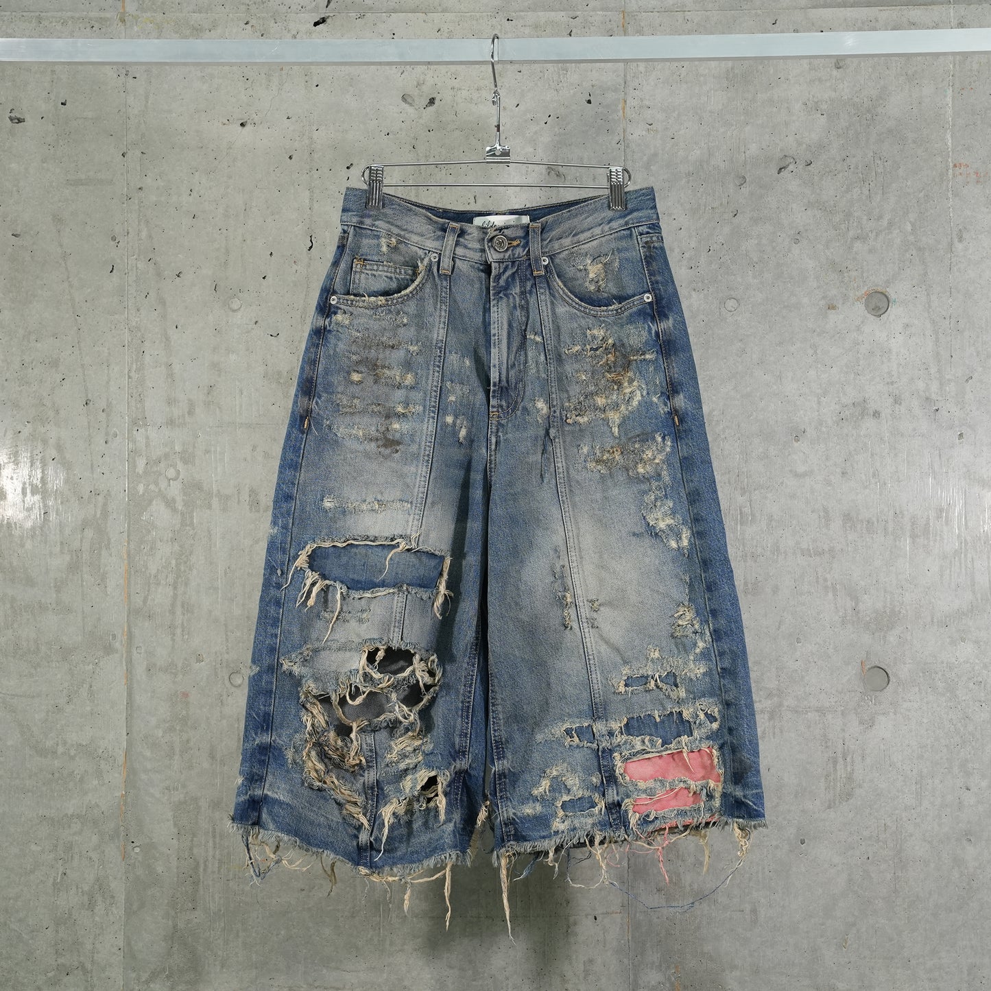 LDJ RIPPED SHORTS / BLUE