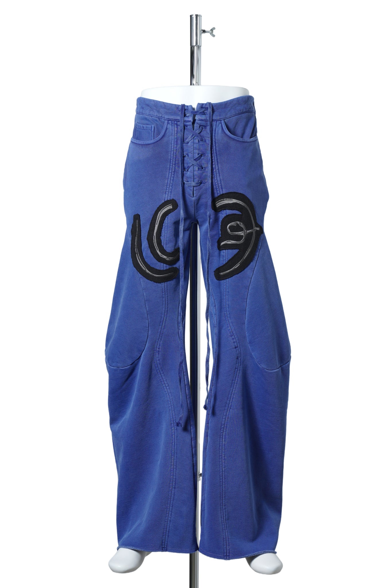 COLLEGIATE EMBROIDERED JOGGER / BLUE/BLACK
