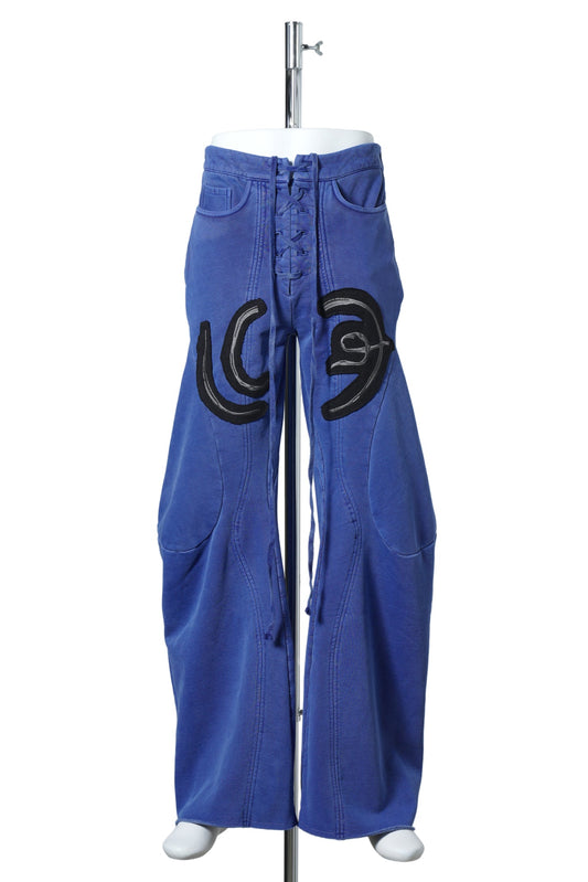 COLLEGIATE EMBROIDERED JOGGER / BLUE/BLACK