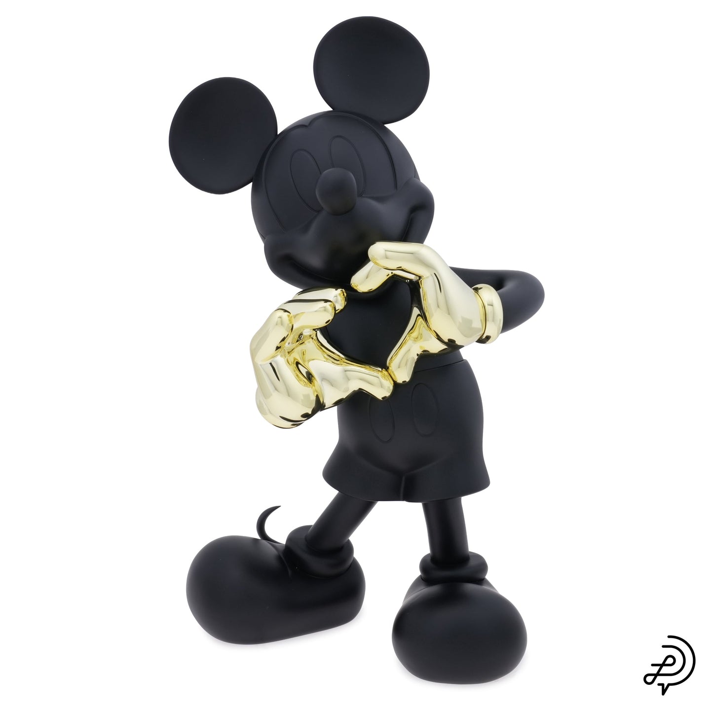 MICKEY WITH LOVE 30cm BY KELLY HOPPEN / 90:MATT BLACK & CHROMED GOLD