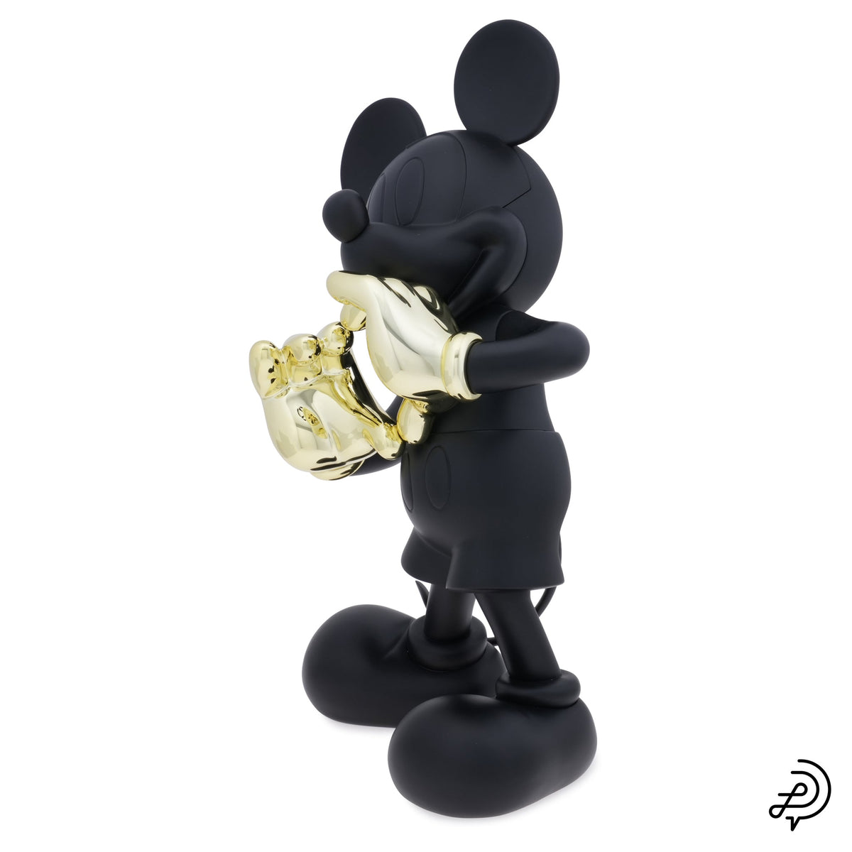 MICKEY WITH LOVE 30cm BY KELLY HOPPEN / 90:MATT BLACK & CHROMED GOLD