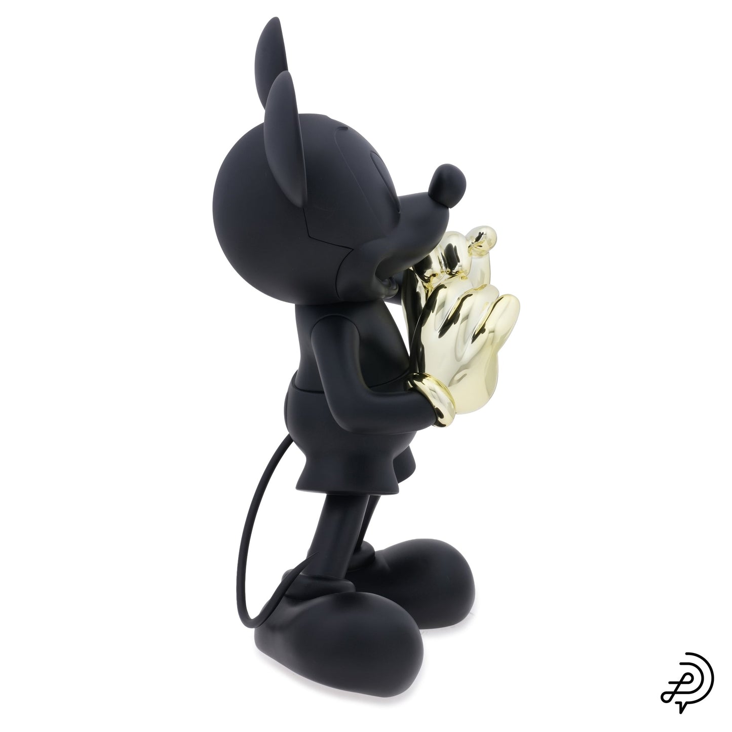MICKEY WITH LOVE 30cm BY KELLY HOPPEN / 90:MATT BLACK & CHROMED GOLD