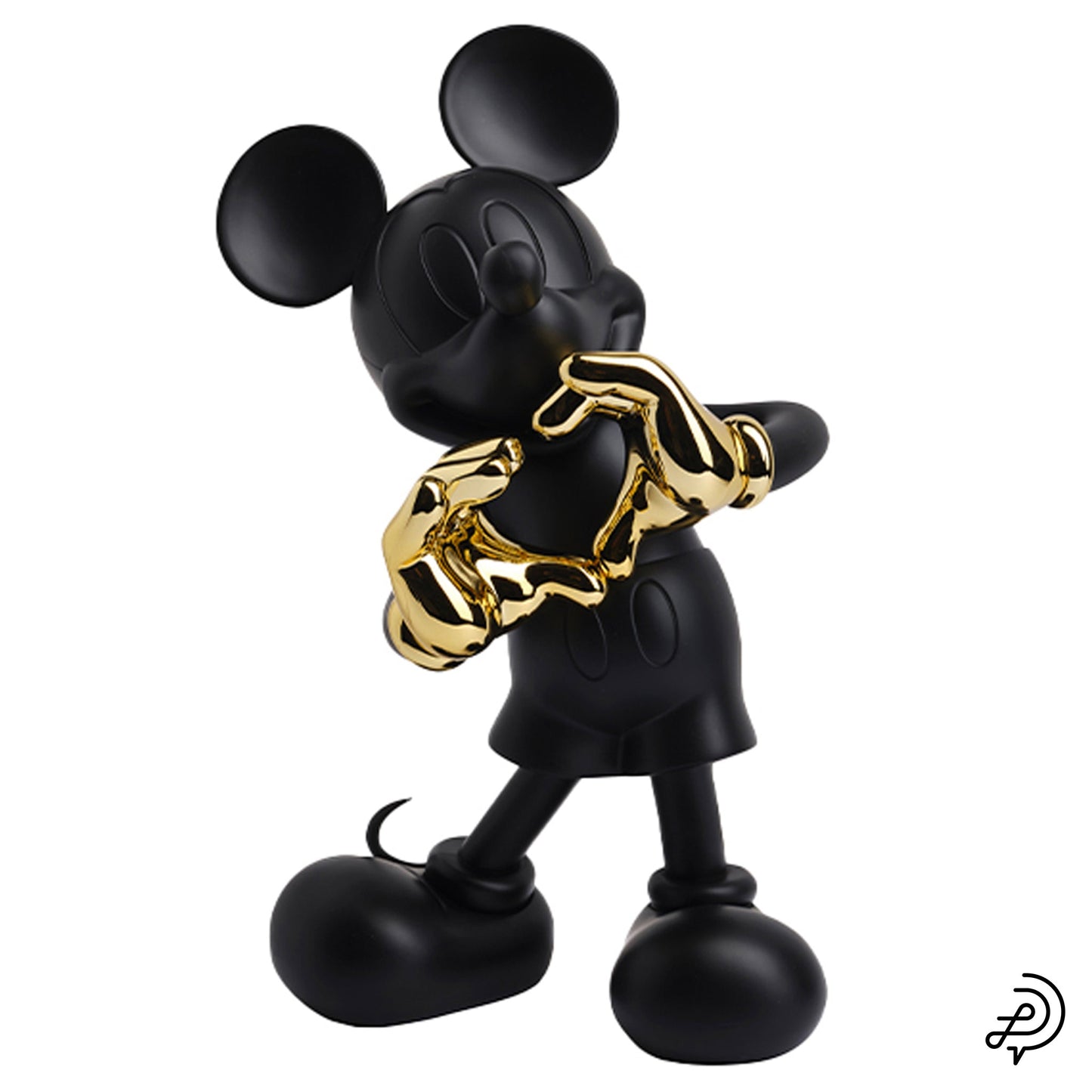 MICKEY WITH LOVE 30cm BY KELLY HOPPEN / 90:MATT BLACK & CHROMED GOLD