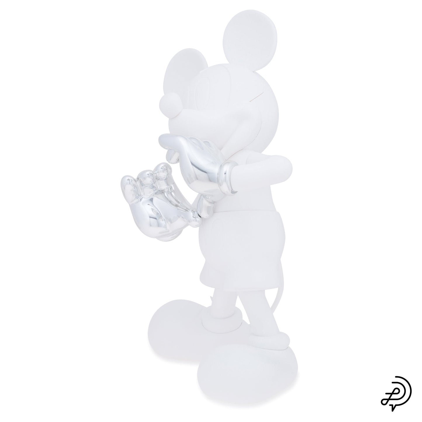 MICKEY WITH LOVE 30cm BY KELLY HOPPEN / 10:MATT WHITE & CHROMED SILVER