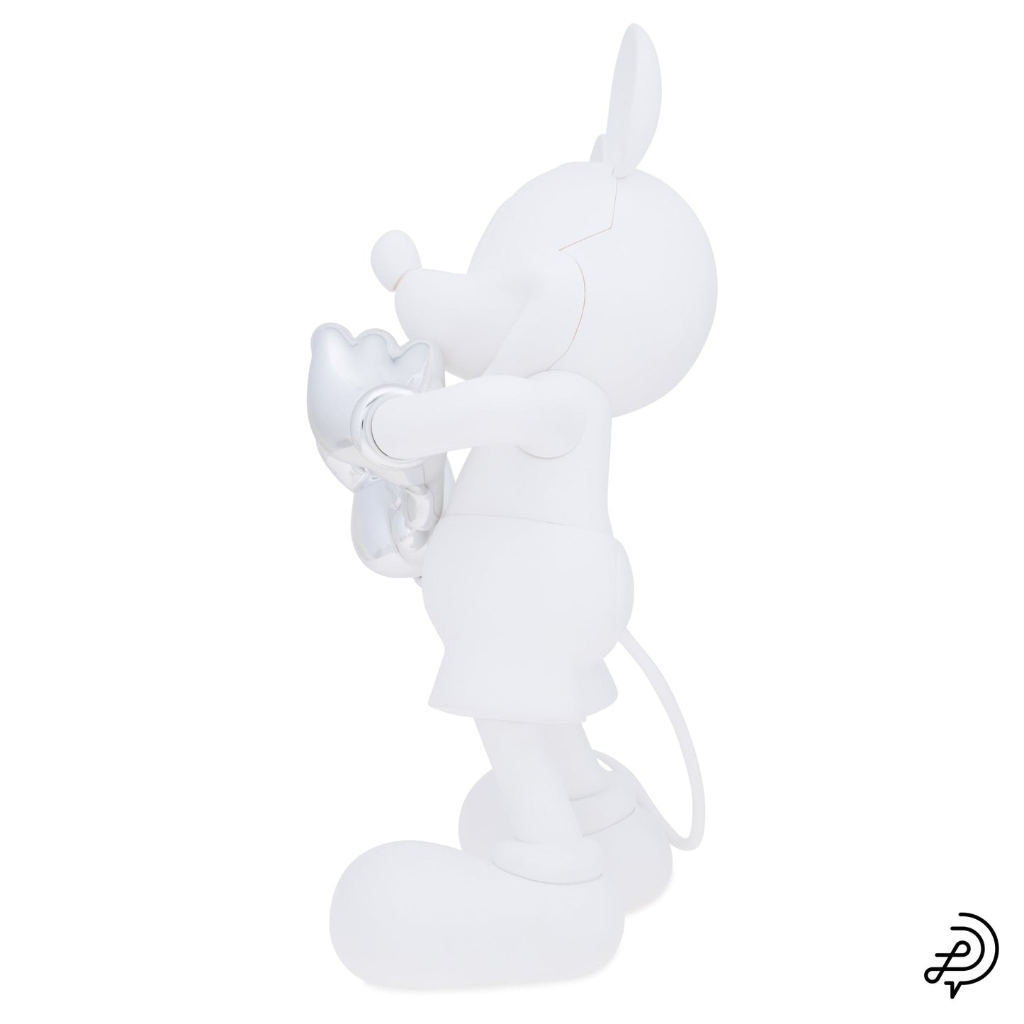 MICKEY WITH LOVE 30cm BY KELLY HOPPEN / 10:MATT WHITE & CHROMED SILVER