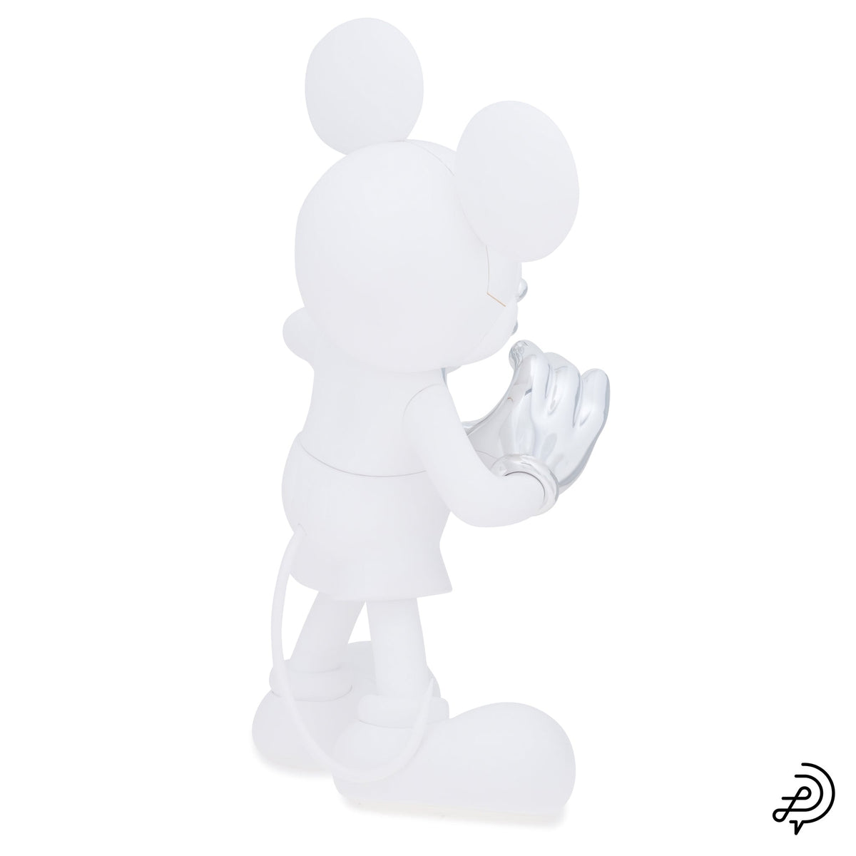 MICKEY WITH LOVE 30cm BY KELLY HOPPEN / 10:MATT WHITE & CHROMED SILVER