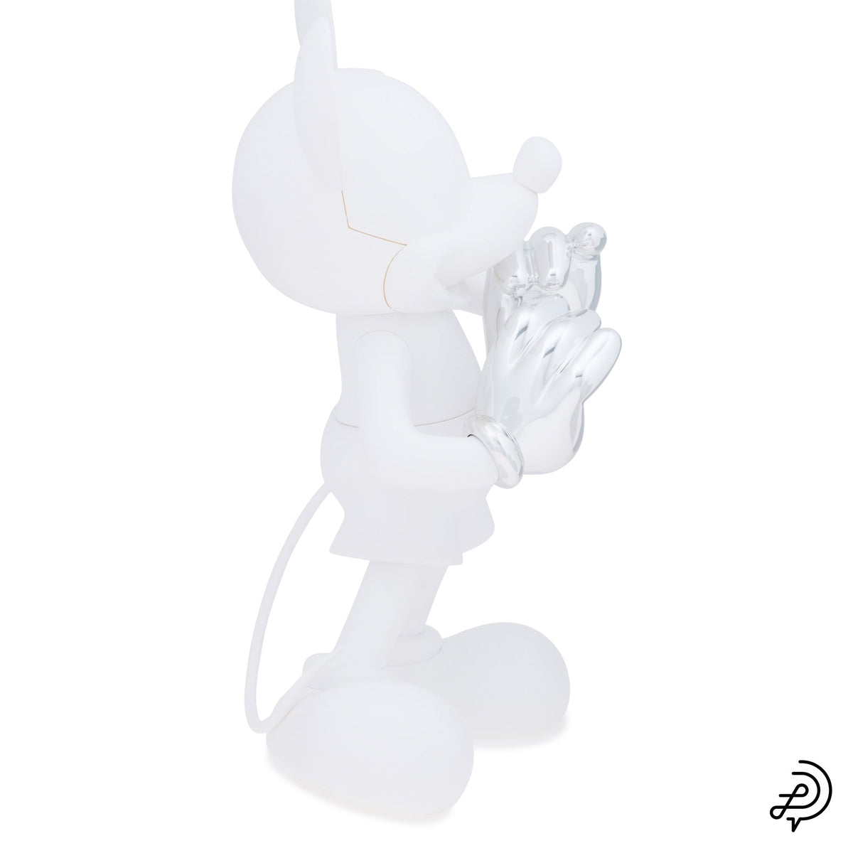 MICKEY WITH LOVE 30cm BY KELLY HOPPEN / 10:MATT WHITE & CHROMED SILVER