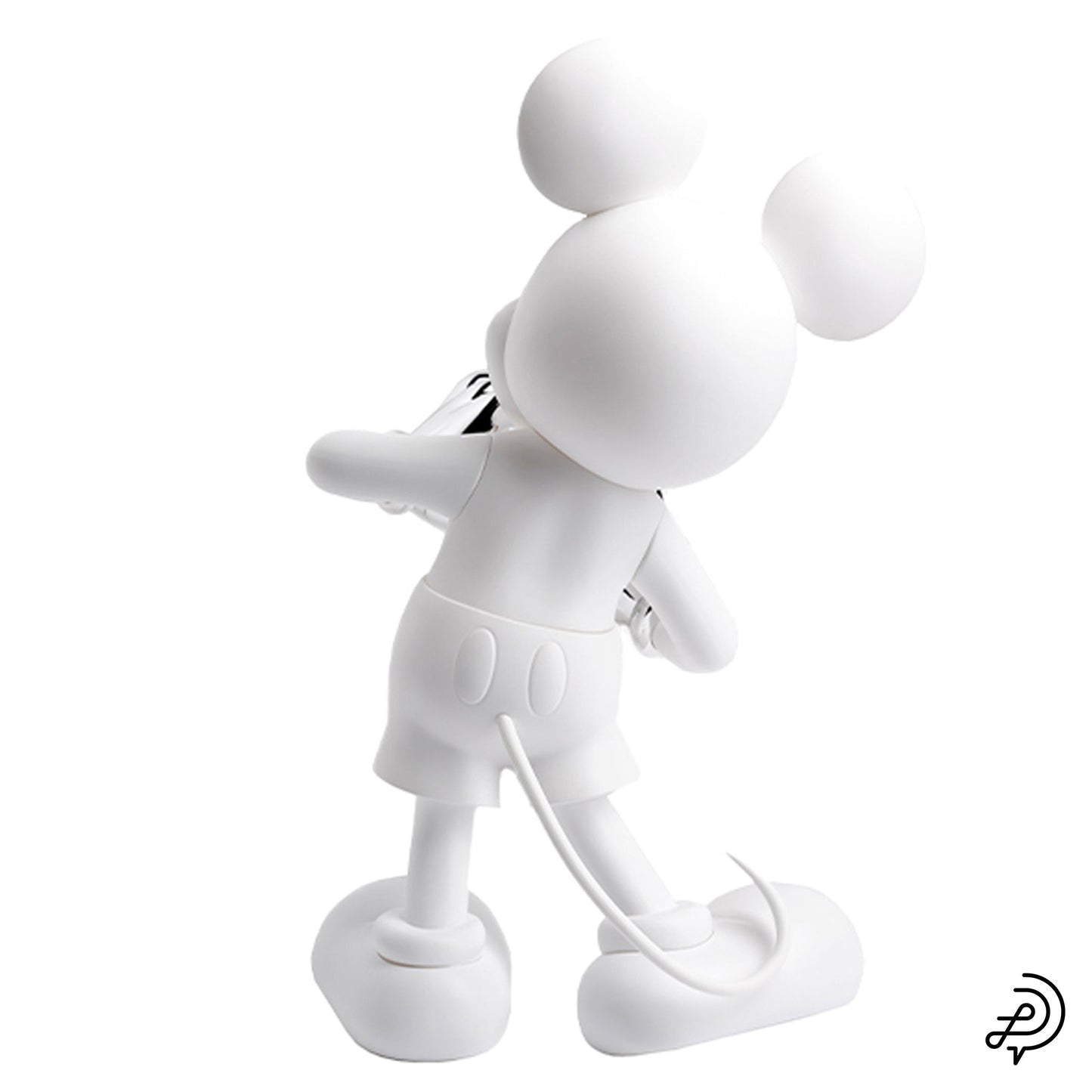 MICKEY WITH LOVE 30cm BY KELLY HOPPEN / 10:MATT WHITE & CHROMED SILVER
