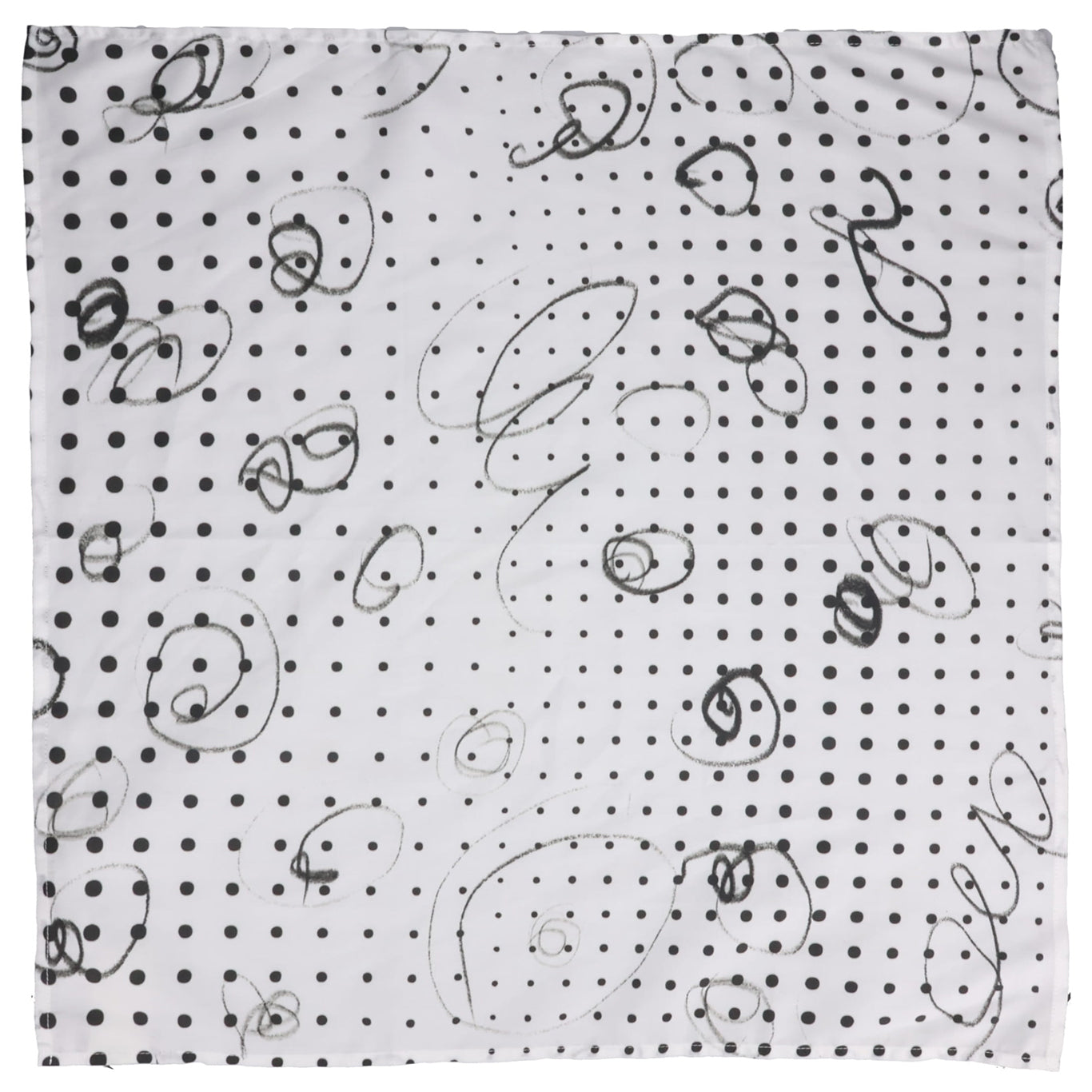 BANDANA / BLACK AND WHITE POLKA DOT