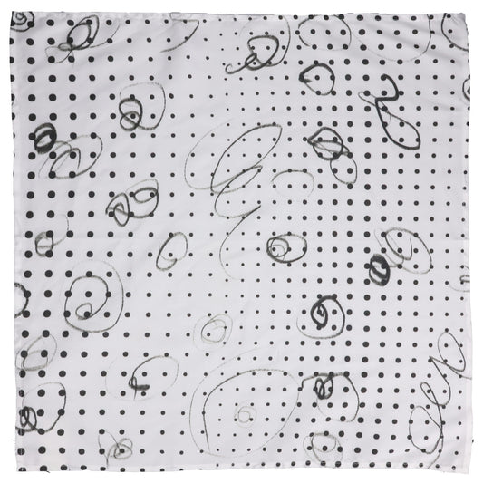 BANDANA / BLACK AND WHITE POLKA DOT