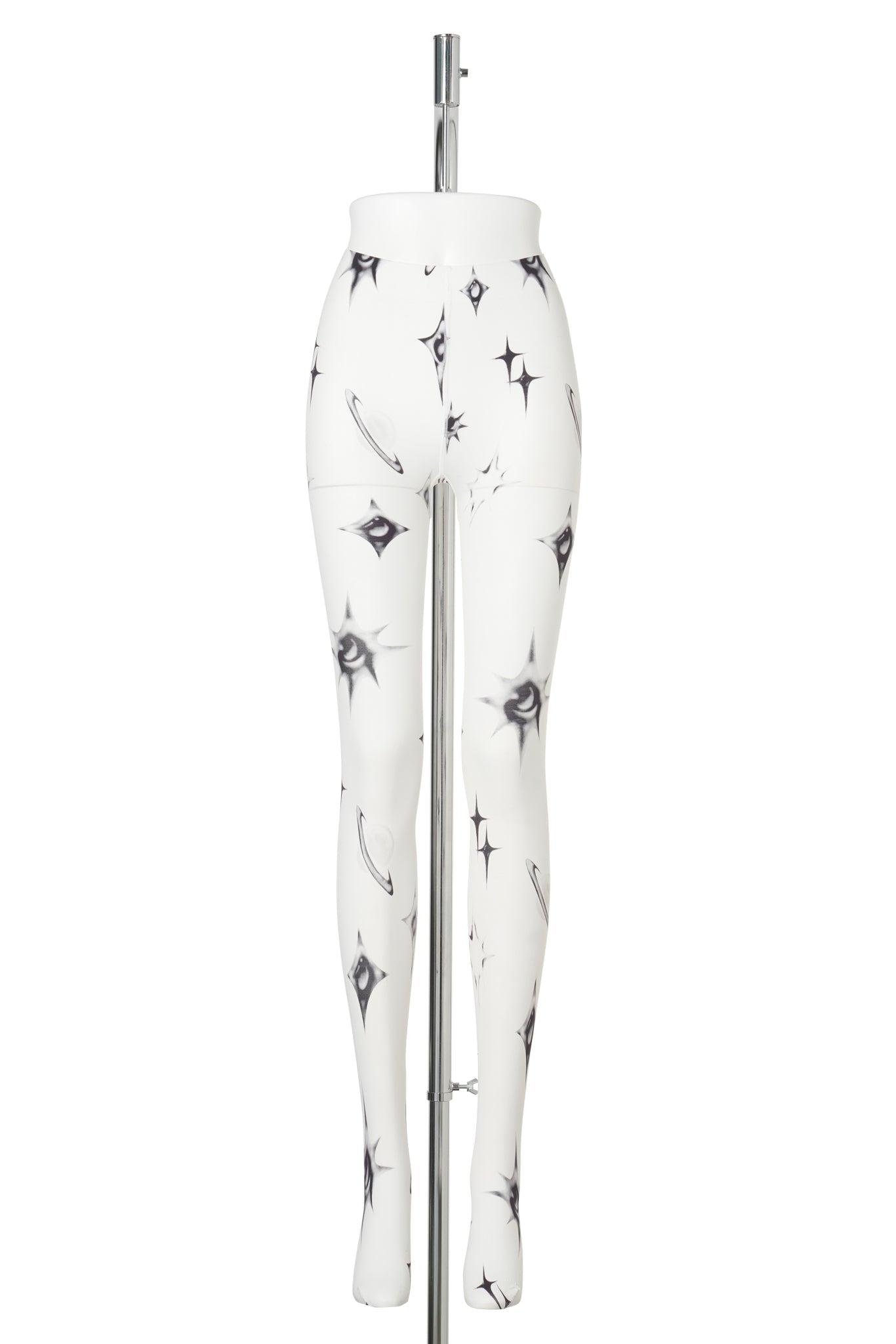 GALAXY PRINT TIGHTS / BLACK & WHITE