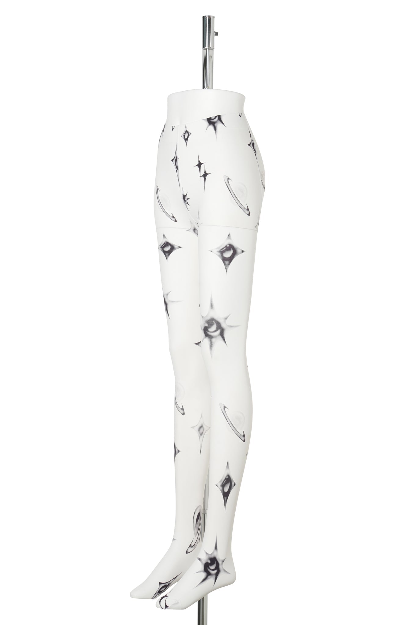 GALAXY PRINT TIGHTS / BLACK & WHITE