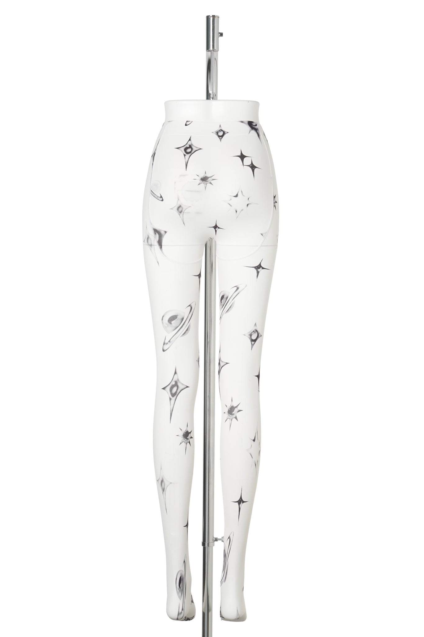 GALAXY PRINT TIGHTS / BLACK & WHITE