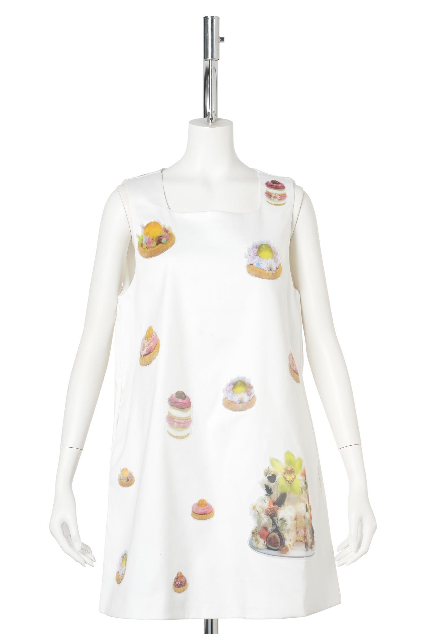 QUEREMOS PASTELES PATCHWORK MINI SHIFT DRESS / TARTLET W/ WHITE