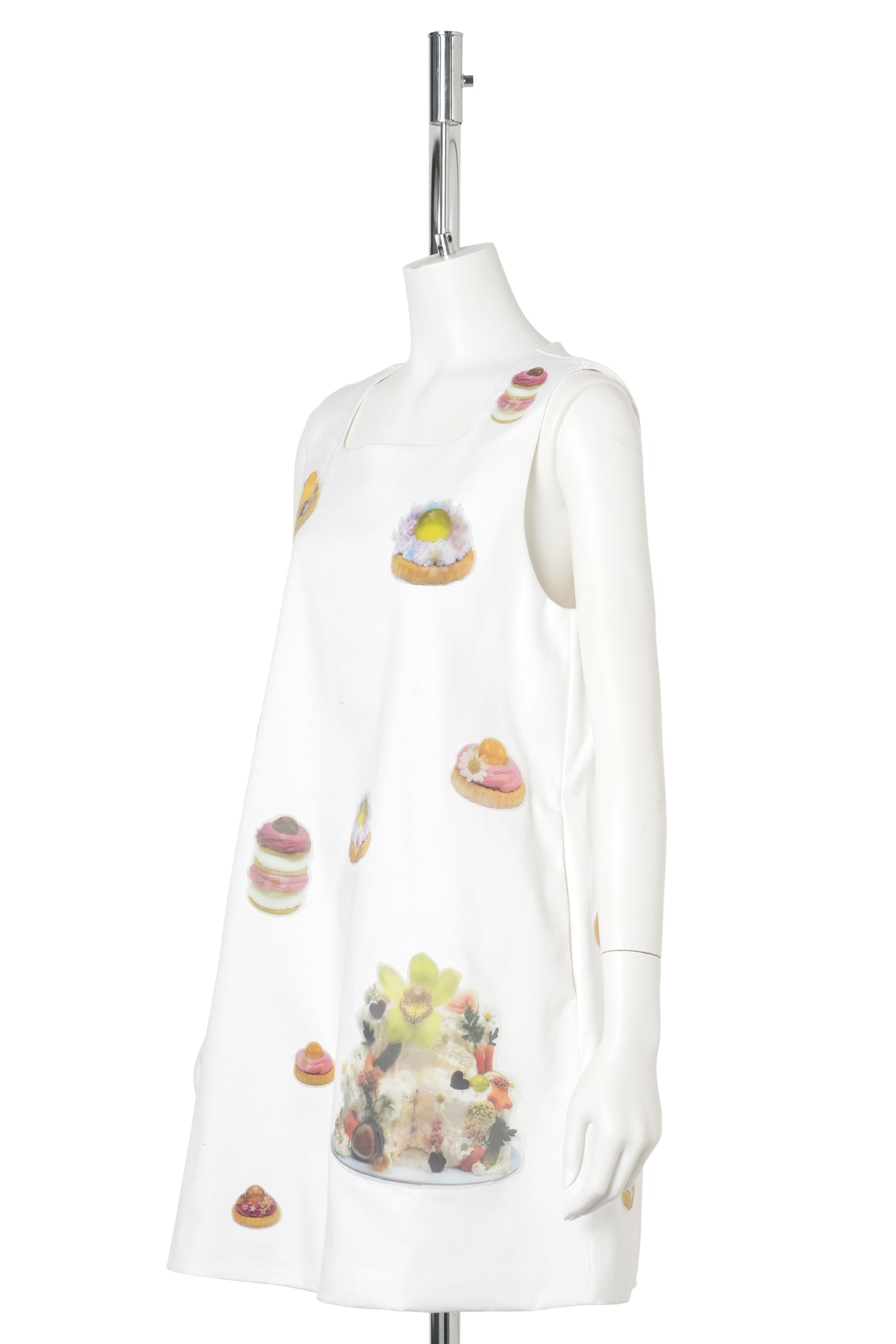 QUEREMOS PASTELES PATCHWORK MINI SHIFT DRESS / TARTLET W/ WHITE