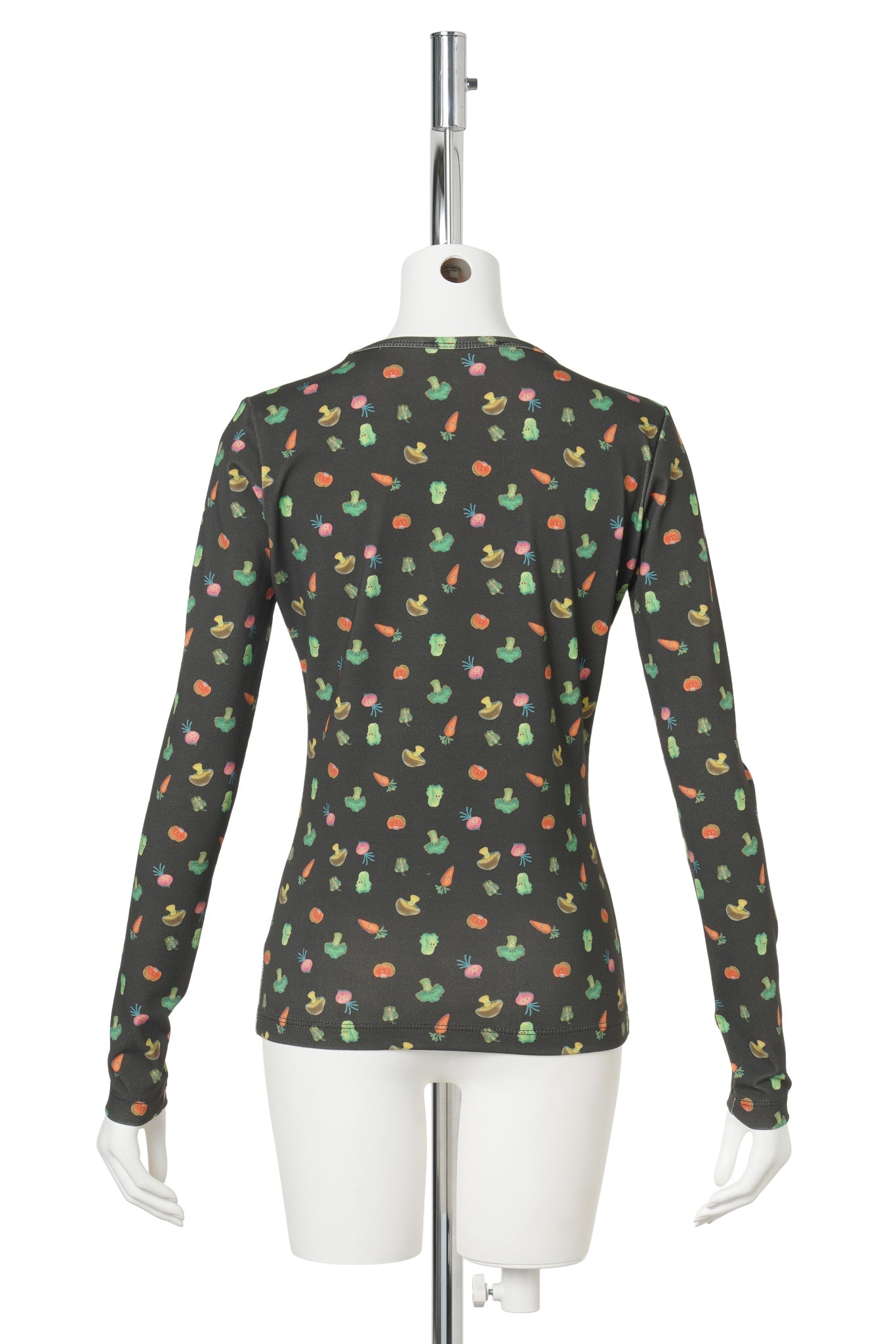VEGGIE PRINTED LONG SLEEVE / BLACK