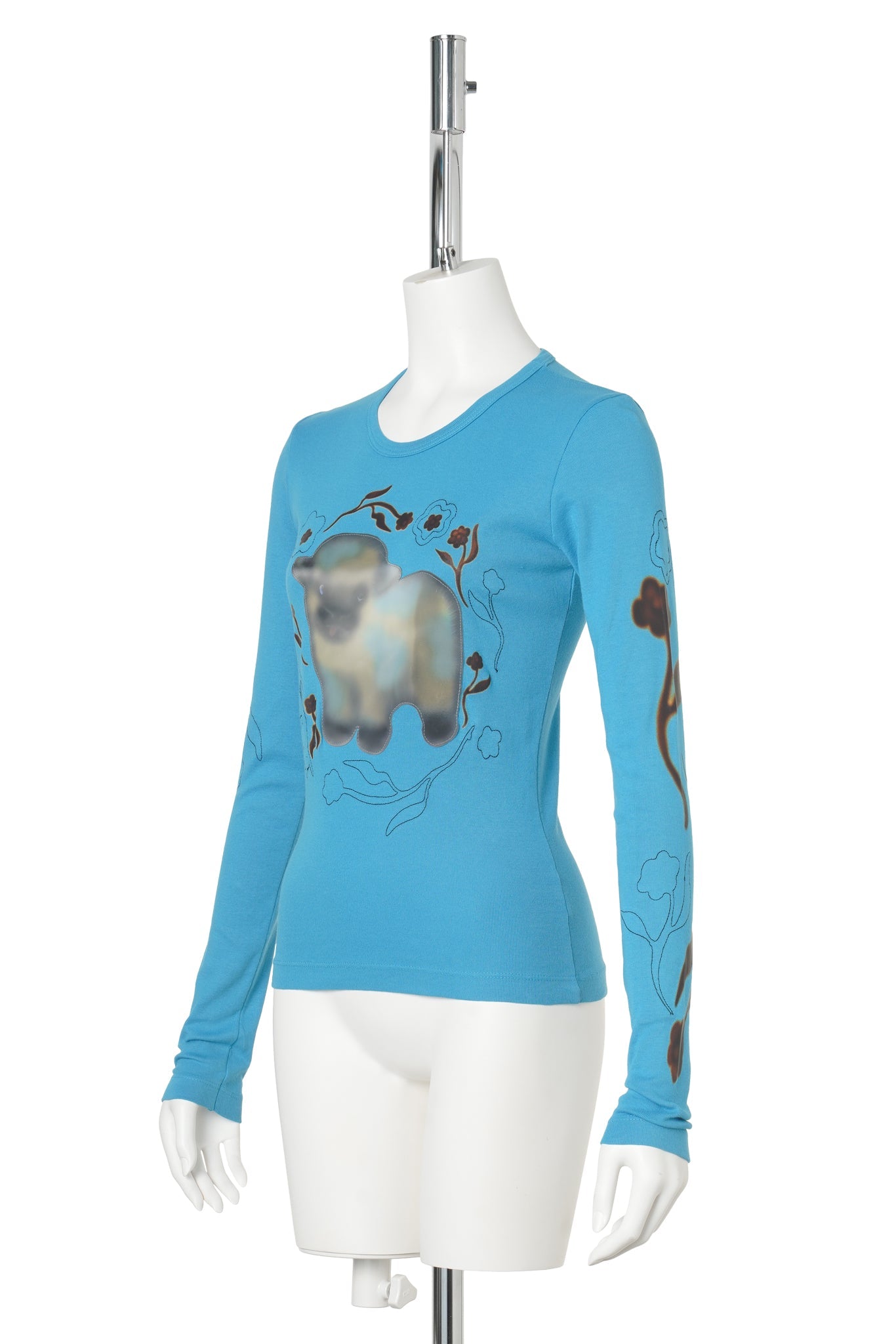 BABY CALF EMBROIDERED LONGSLEEVE / BLUE