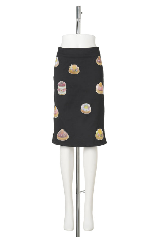 LENTICULAR QUEREMOS PASTELES TARTLETTE PATCHWORK MIDI / BLACK