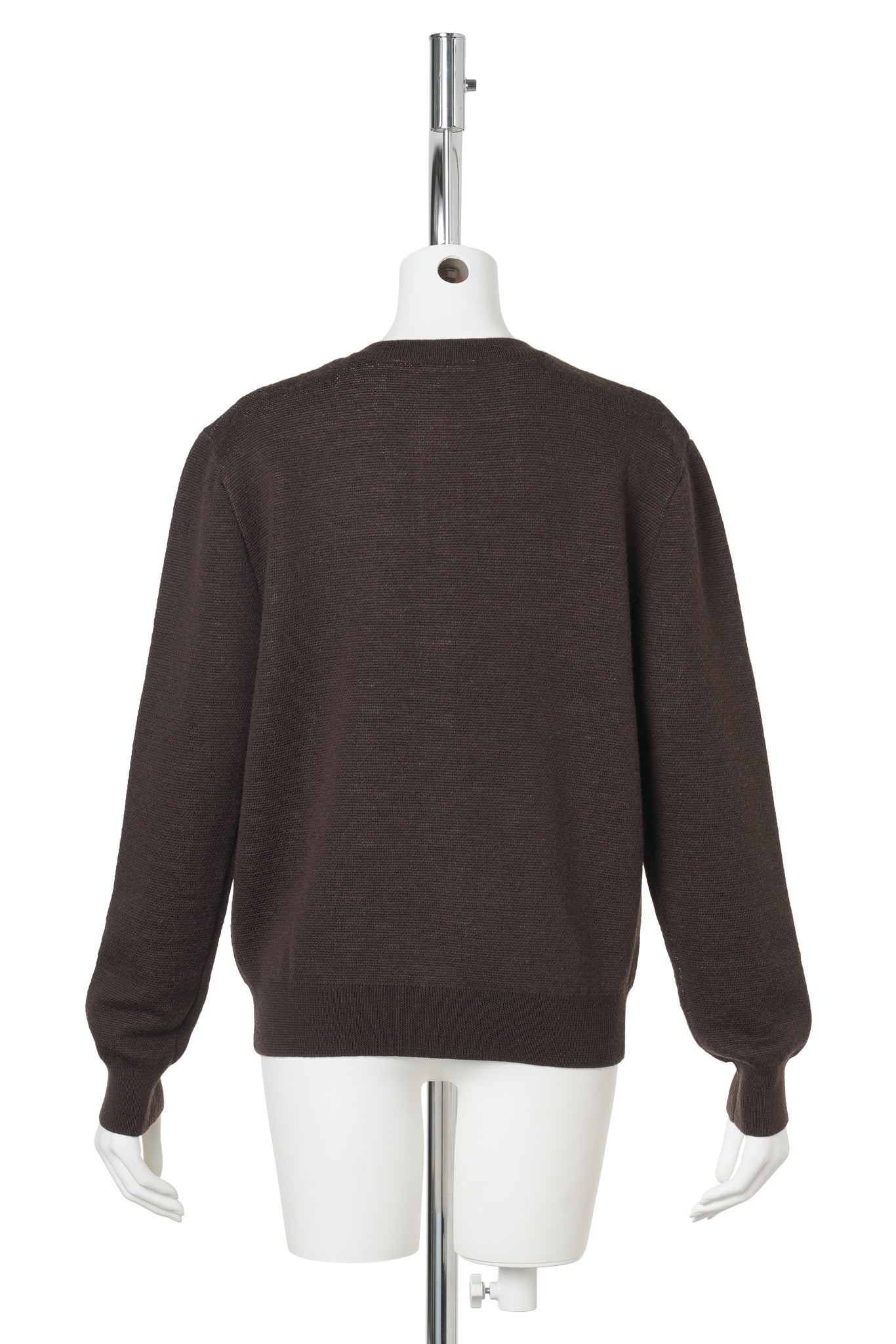 BROWN BABY JACQUARD CALF CARDIGAN / BROWN & ORANGE